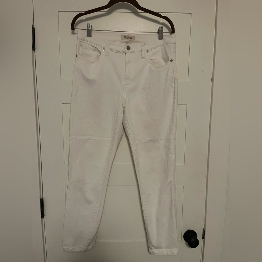 Madewell White 9” High Riser Skinny Skinny
